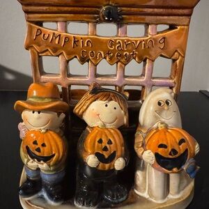 Yankee Candle Pumpkin Carving Contest Figurine double candle holder